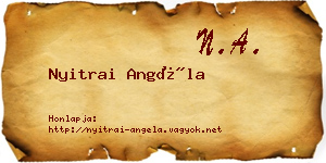 Nyitrai Angéla névjegykártya